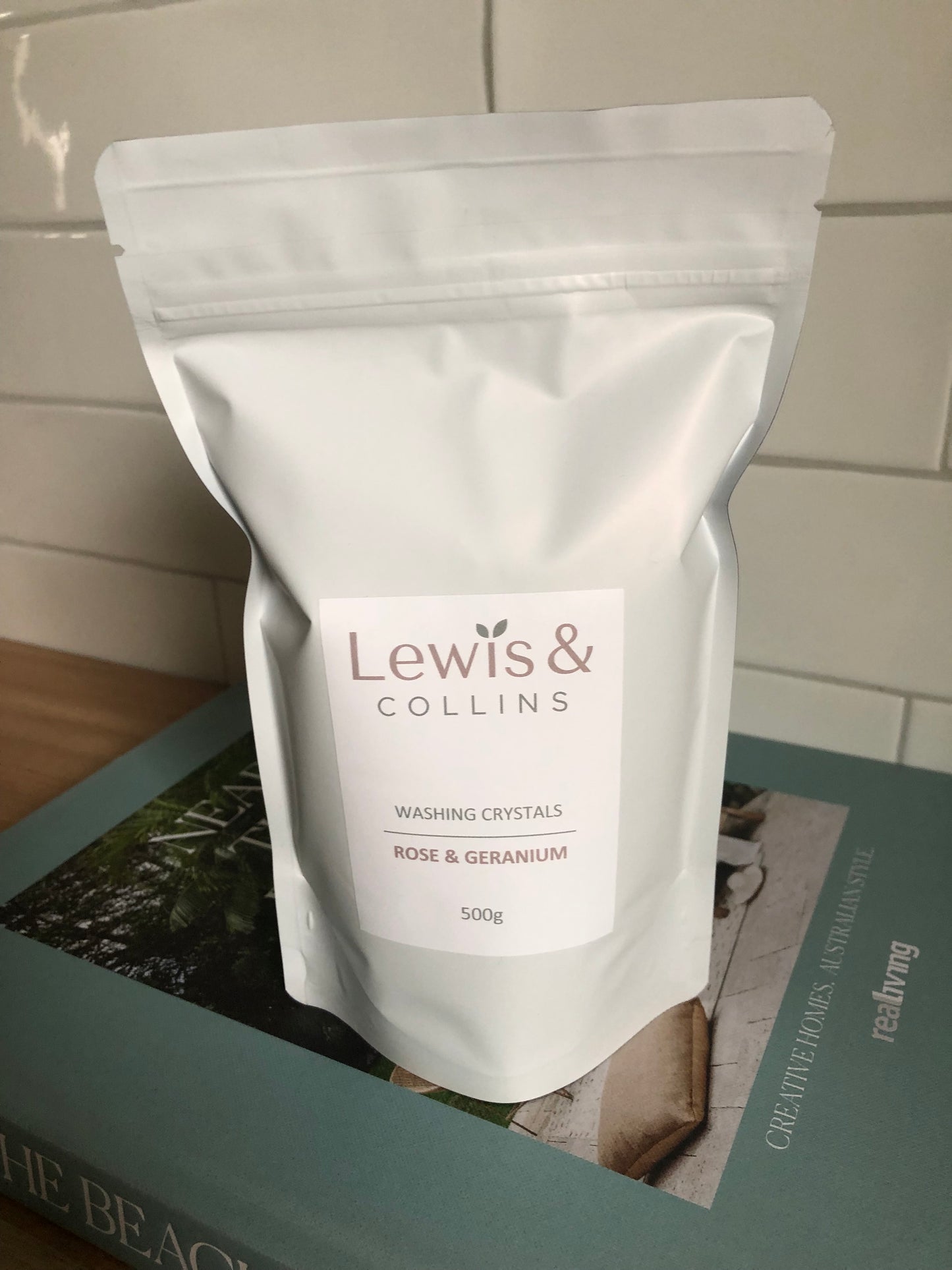 Rose & Geranium Washing Crystals – 500g Recyclable Pouch