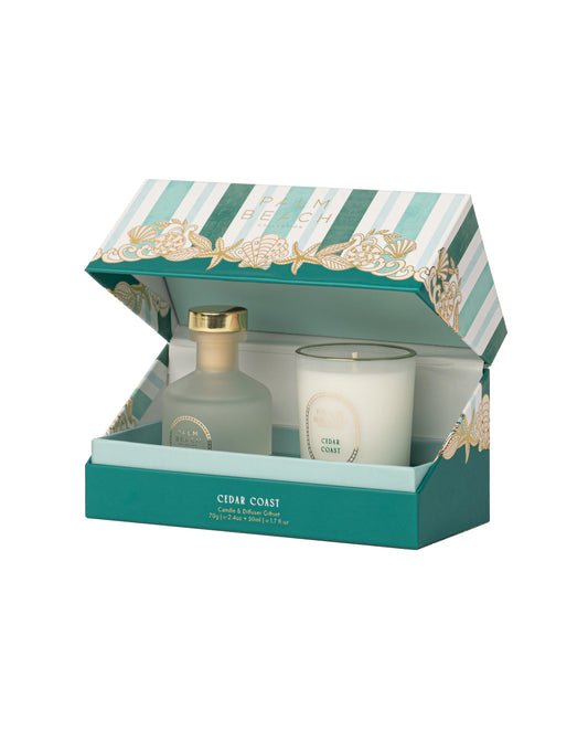 Cedar Coast Candle + Diffuser Gift Set